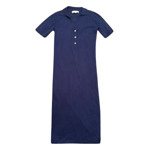 Ripe Maddy Knit Polo Maternity Dress in Navy, Size M - Picture 4 of 7